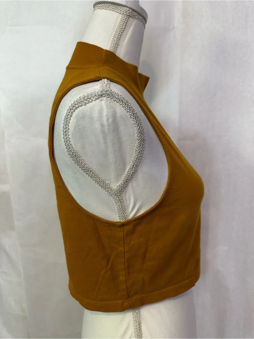 ALO Yoga Sleeveless Crop Top in Rust Orange